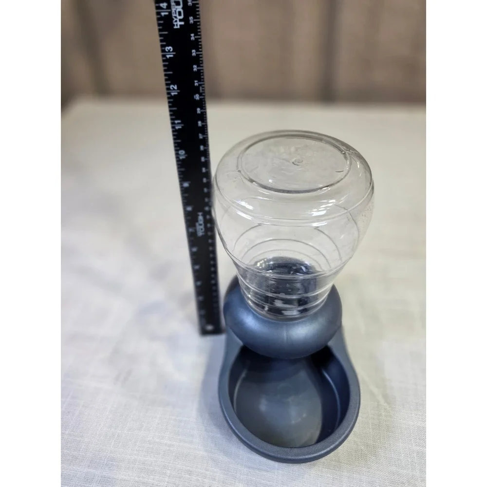 Petmate Replendish Gravity Waterer with Microban Gray Small Pet Water Dispenser